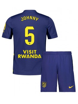 Atletico Madrid Johnny Cardoso #5 Replika Borta Kläder Barn 2025-26 Kortärmad (+ byxor)